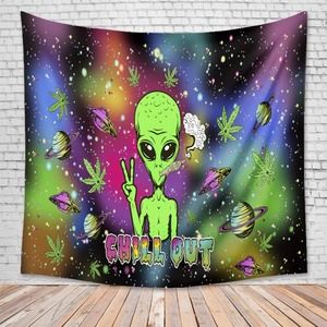 Alien Psychedelic Wall Tapestry